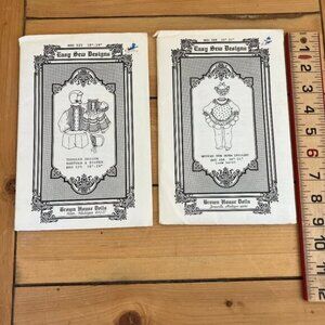 Brown House Dolls 2 Sewing Patterns Newborn #460 and Toddler Boy  Girl #525
